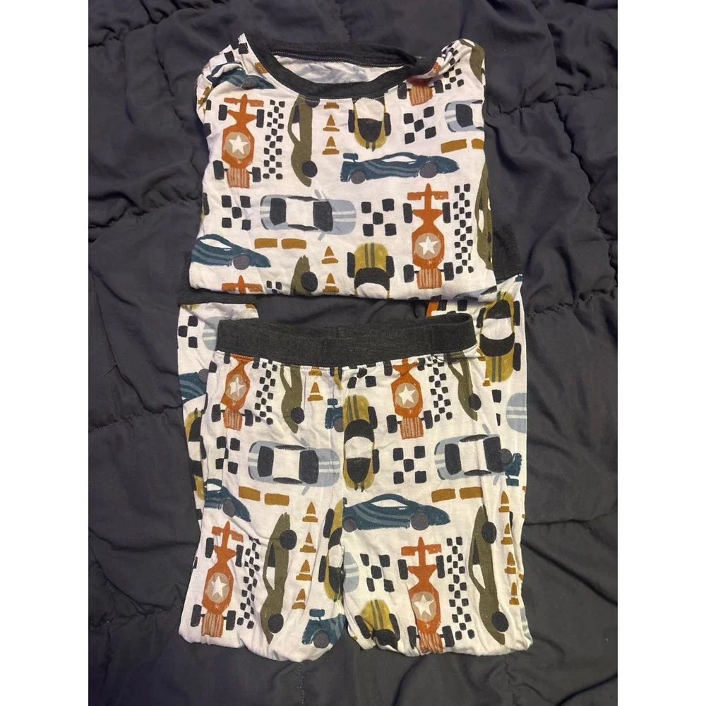 Little Sleepies Fast Lane Race Car Bamboo Pajama Set Size 4T